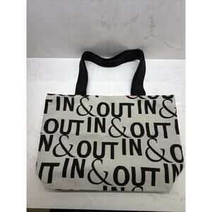 Crypton Large Tote IN & Out All Over Monogram Gray Black Reuseable Weekend